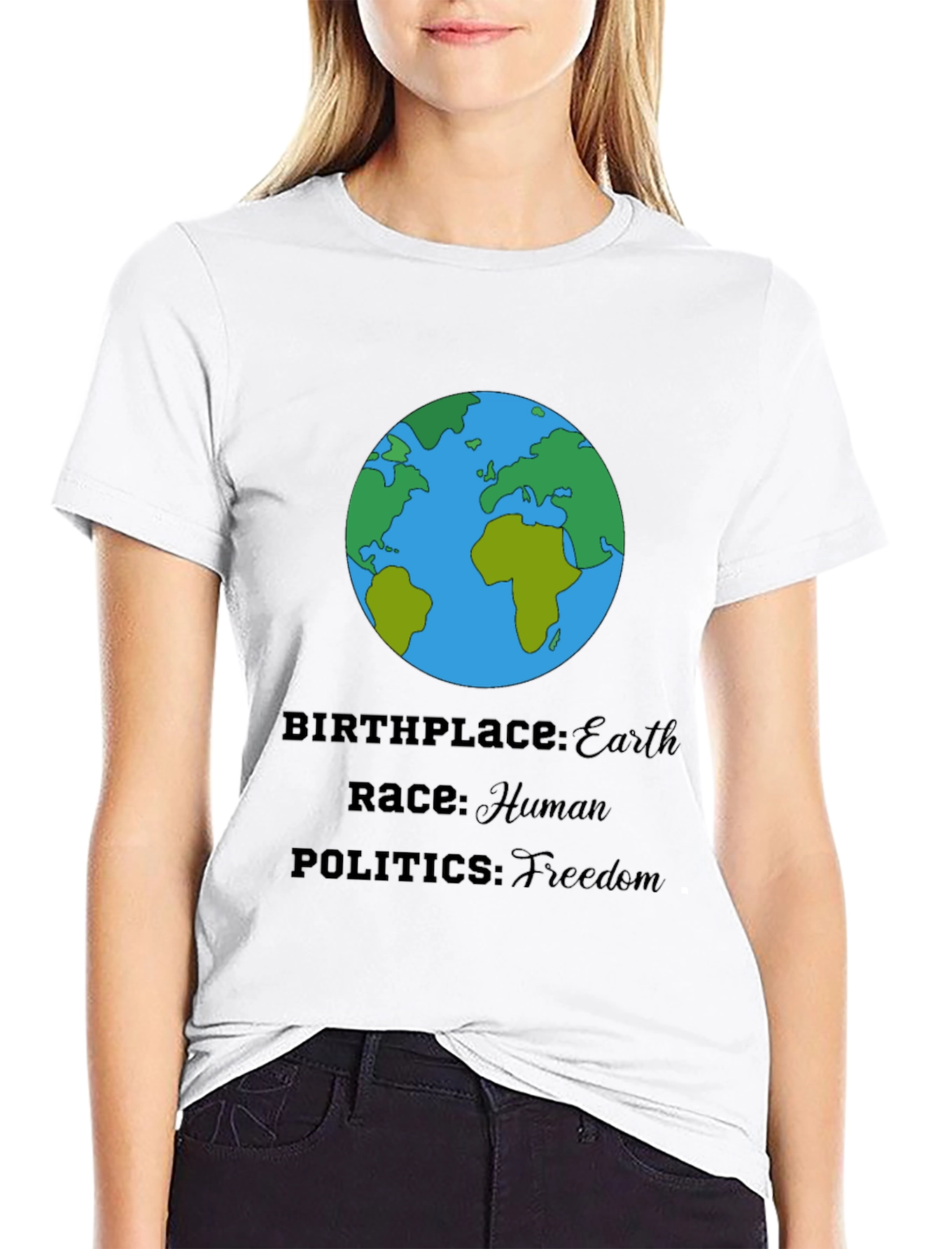 Earth T-Shirt - Human Race Freedom Politics
