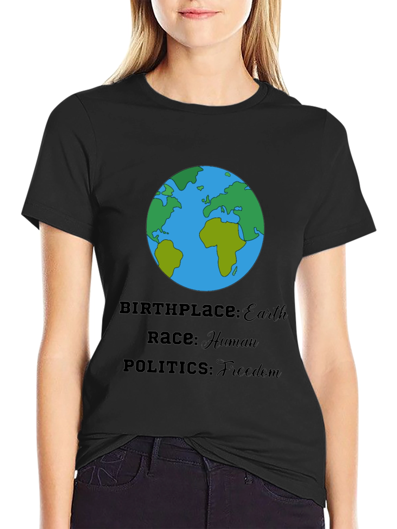 Earth T-Shirt - Human Race Freedom Politics