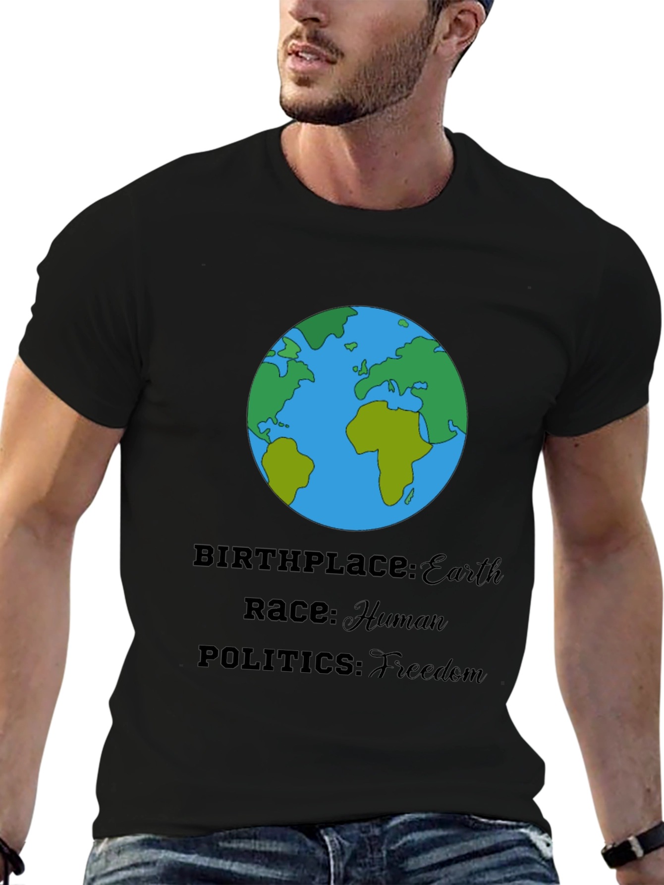 Earth T-Shirt - Human Race Freedom Politics