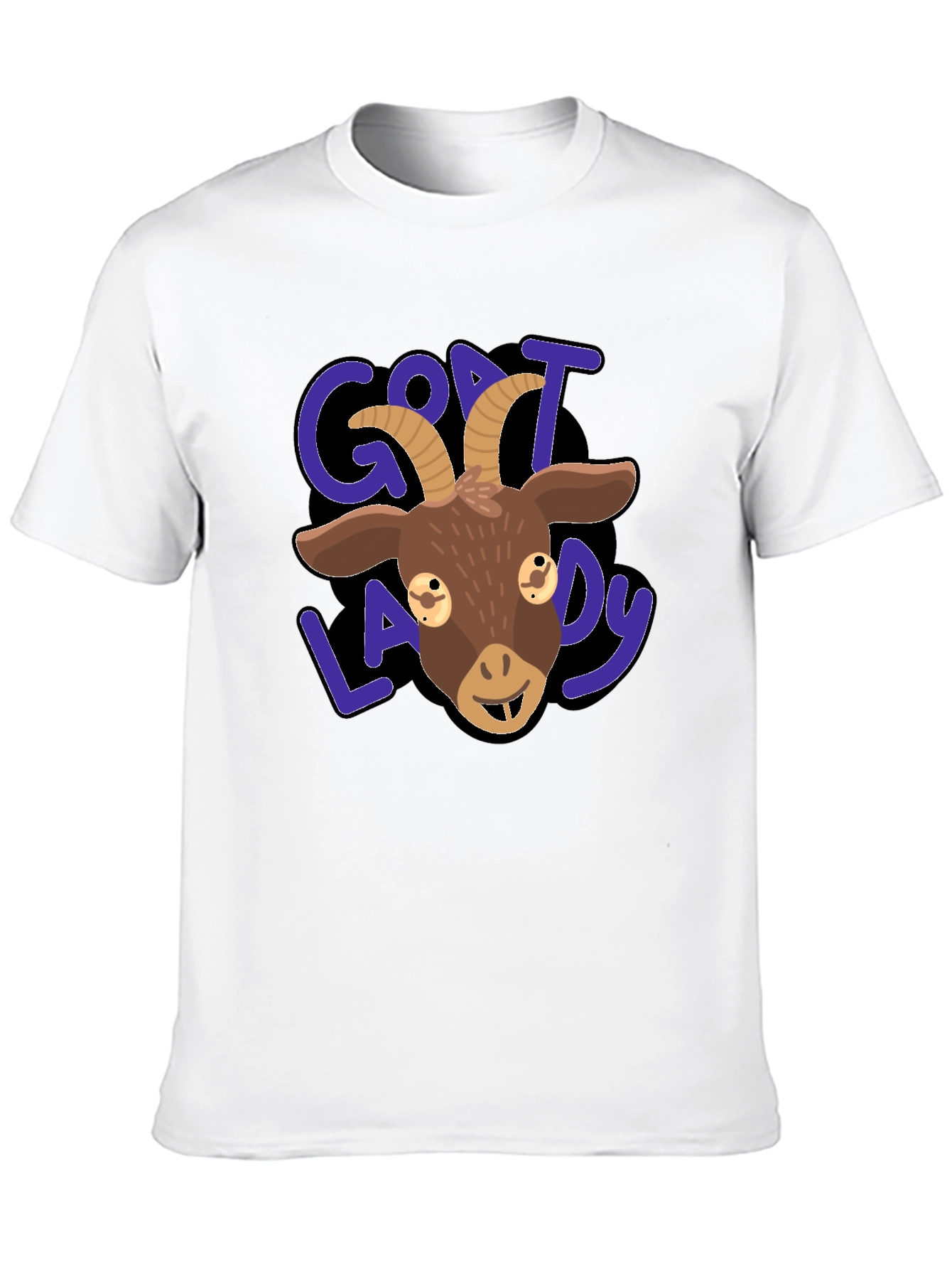 Goat Lady Graphic Tee - Black T-Shirt