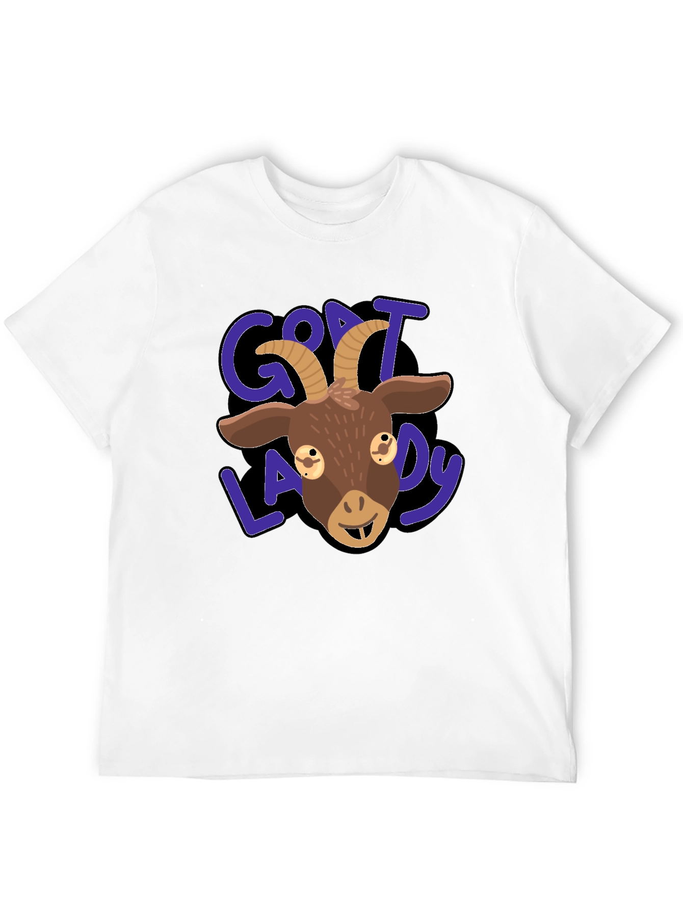 Goat Lady Graphic Tee - Black T-Shirt