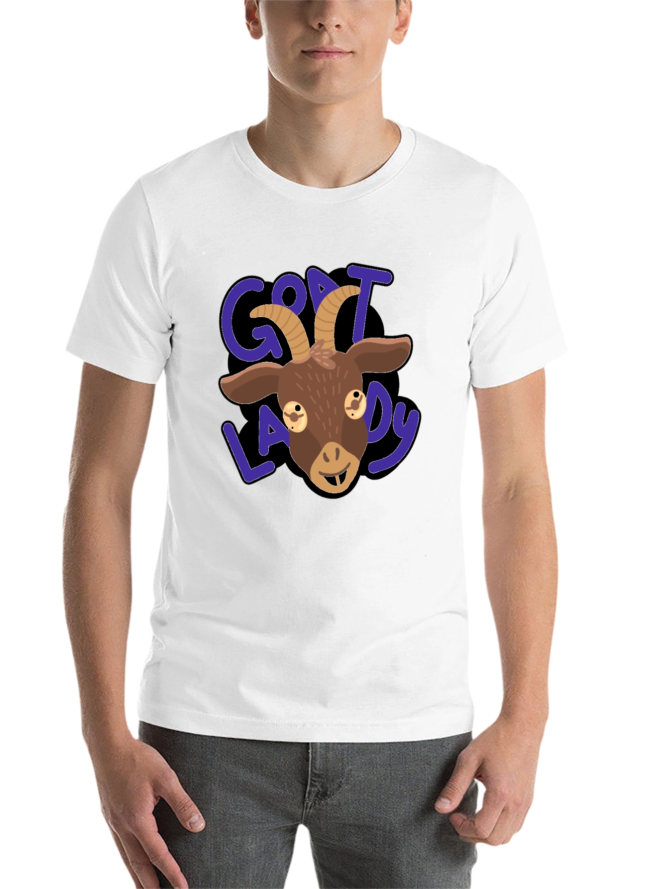 Goat Lady Graphic Tee - Black T-Shirt