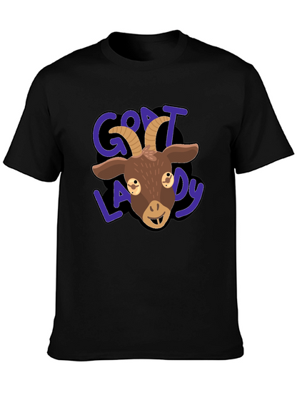 Goat Lady Graphic Tee - Black T-Shirt