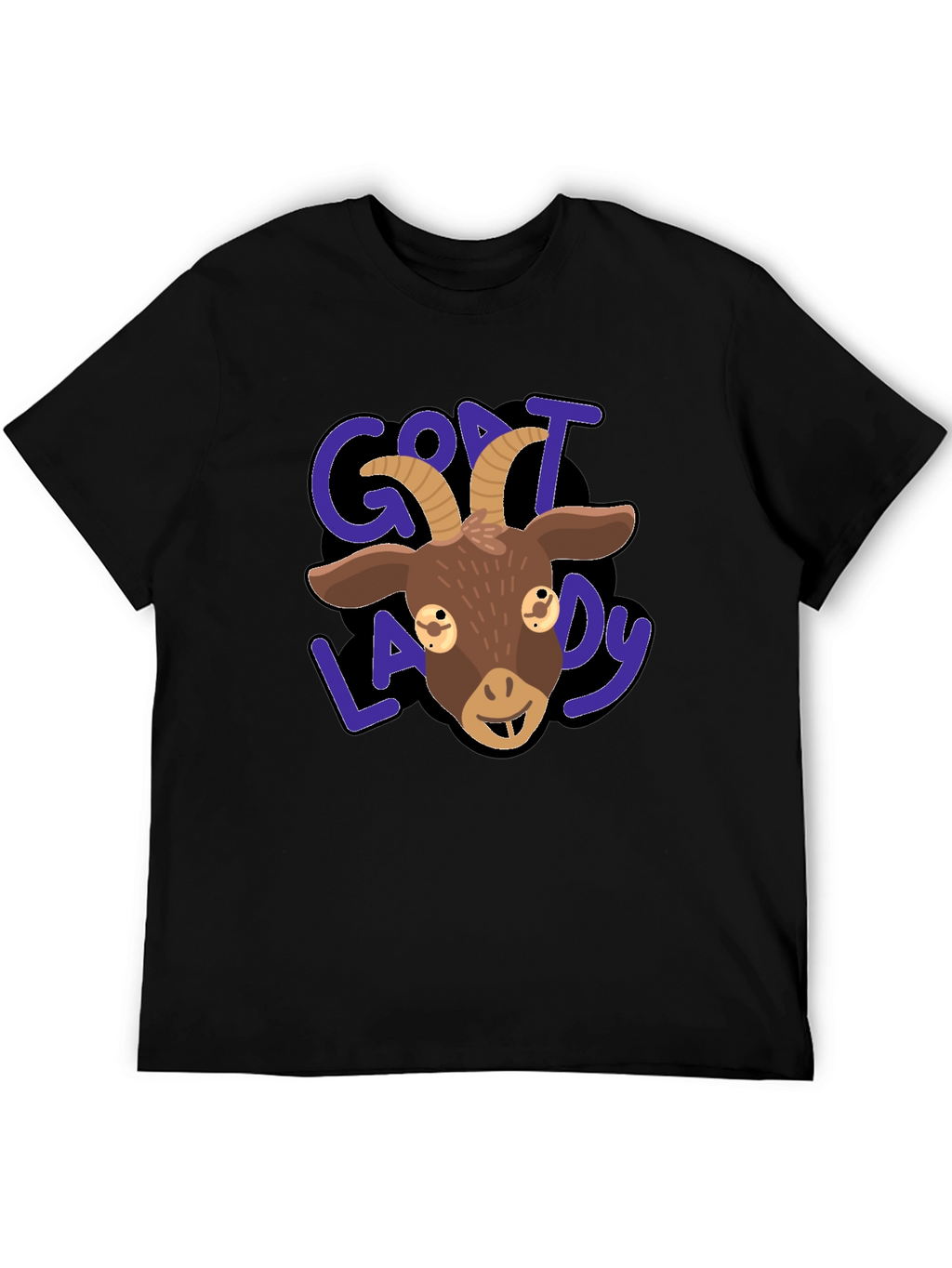 Goat Lady Graphic Tee - Black T-Shirt
