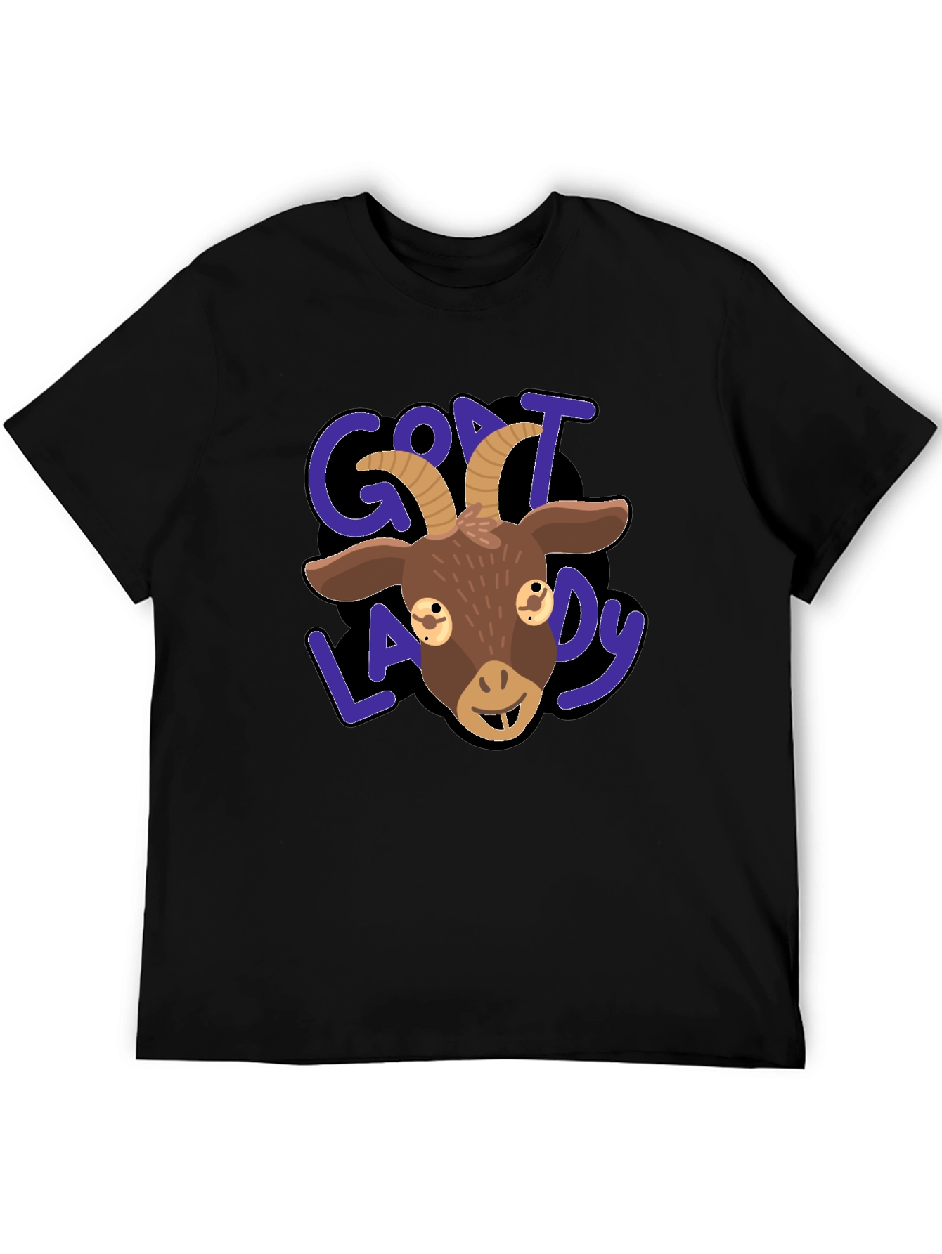 Goat Lady Graphic Tee - Black T-Shirt