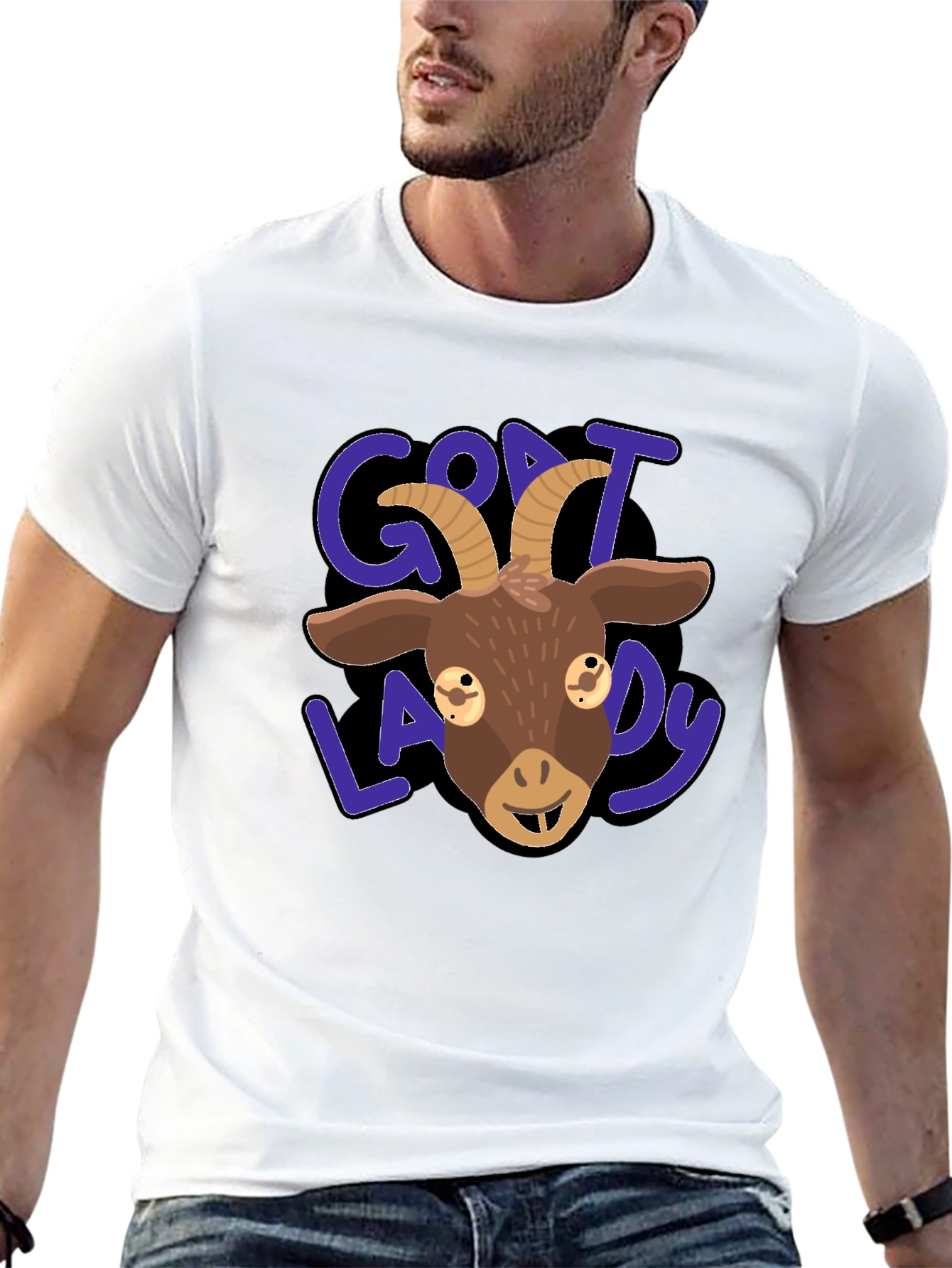 Goat Lady Graphic Tee - Black T-Shirt
