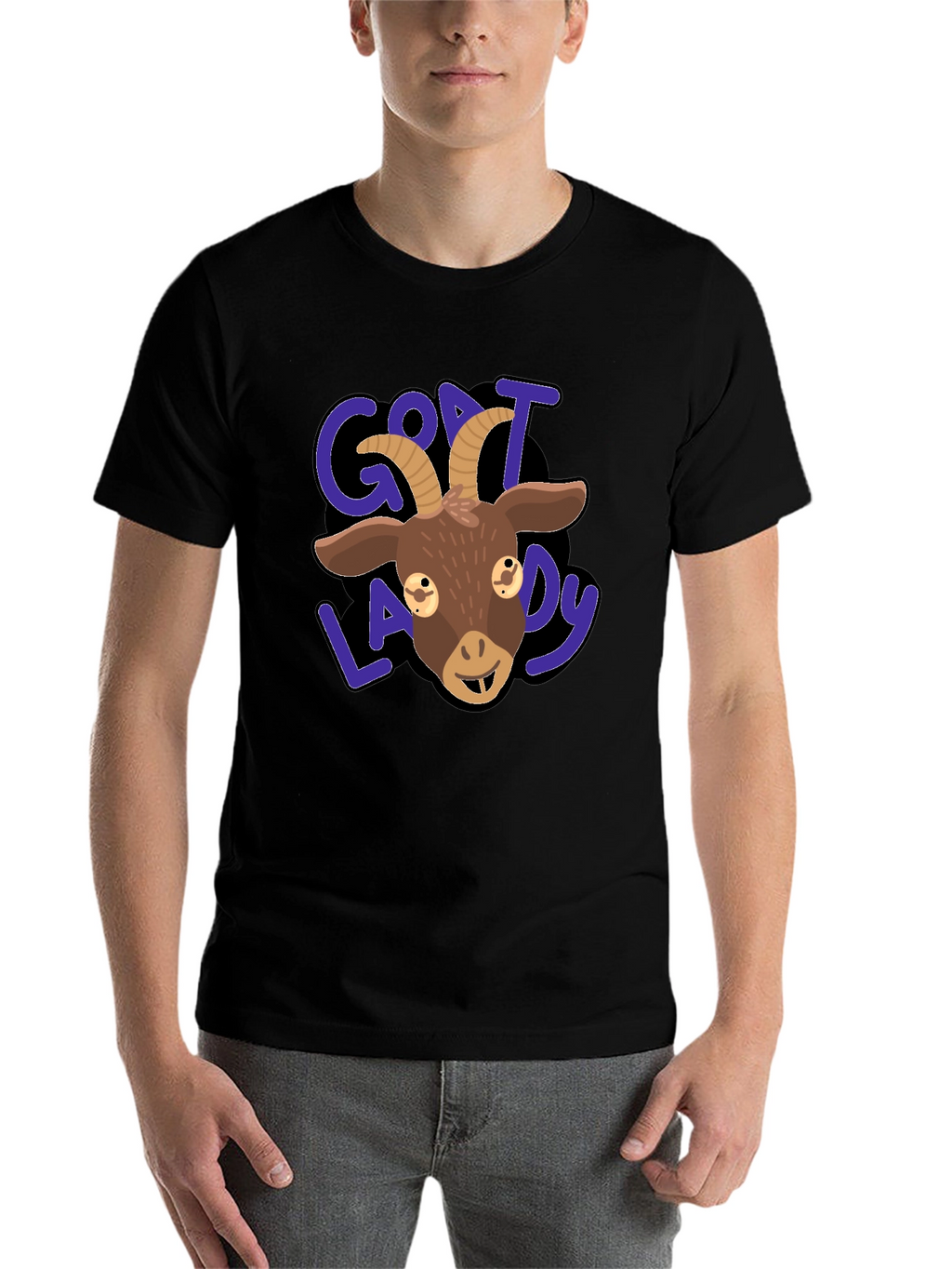 Goat Lady Graphic Tee - Black T-Shirt