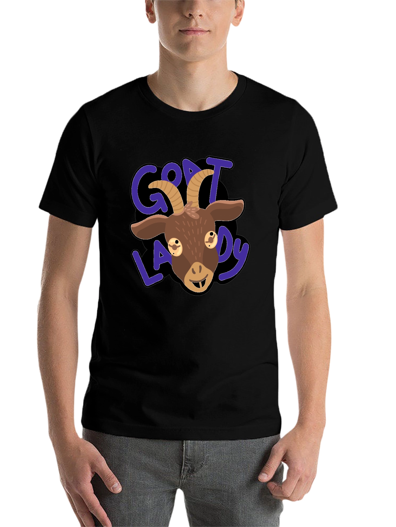 Goat Lady Graphic Tee - Black T-Shirt