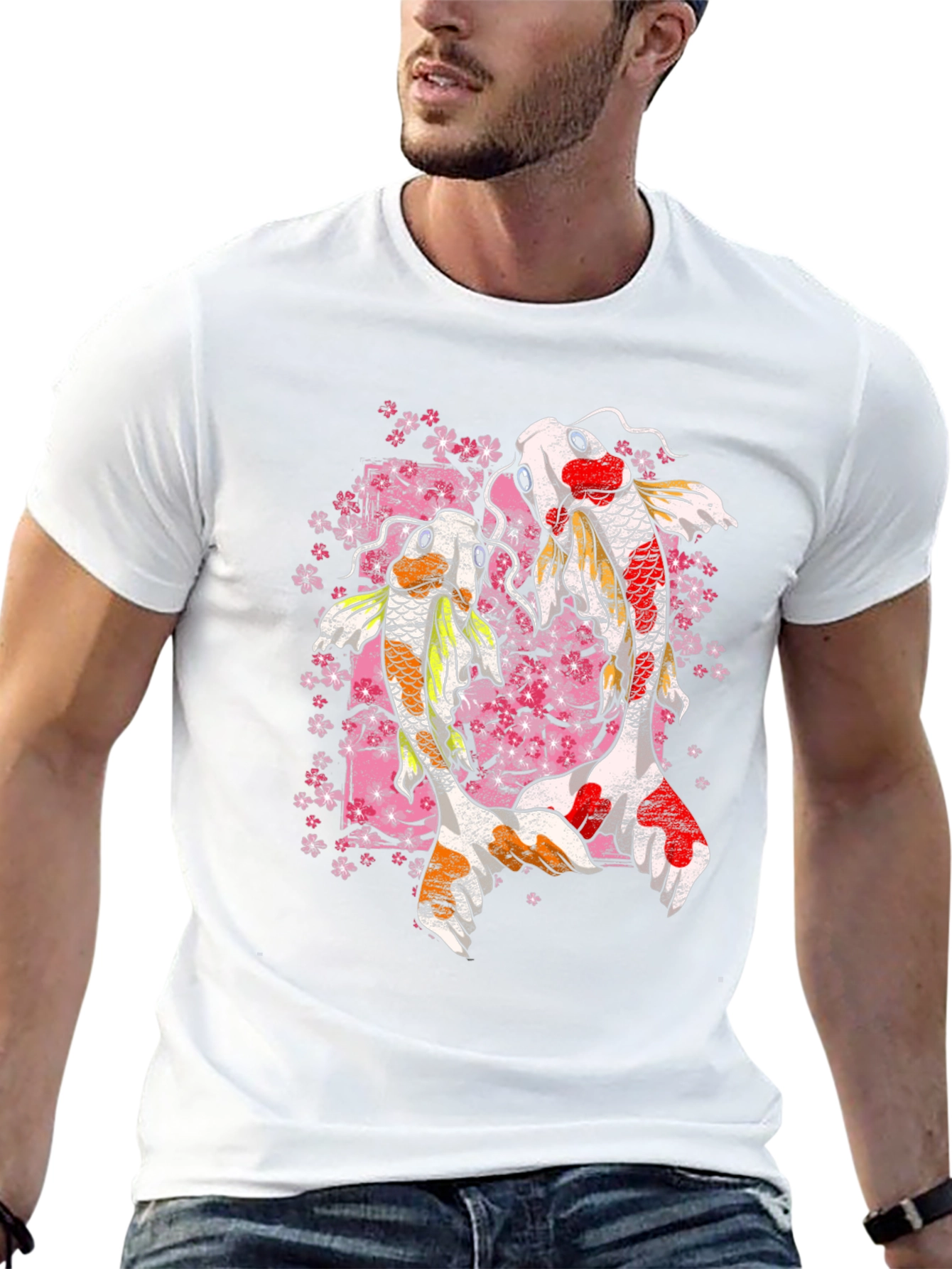 Koi Fish Graphic Tee - Black T-Shirt