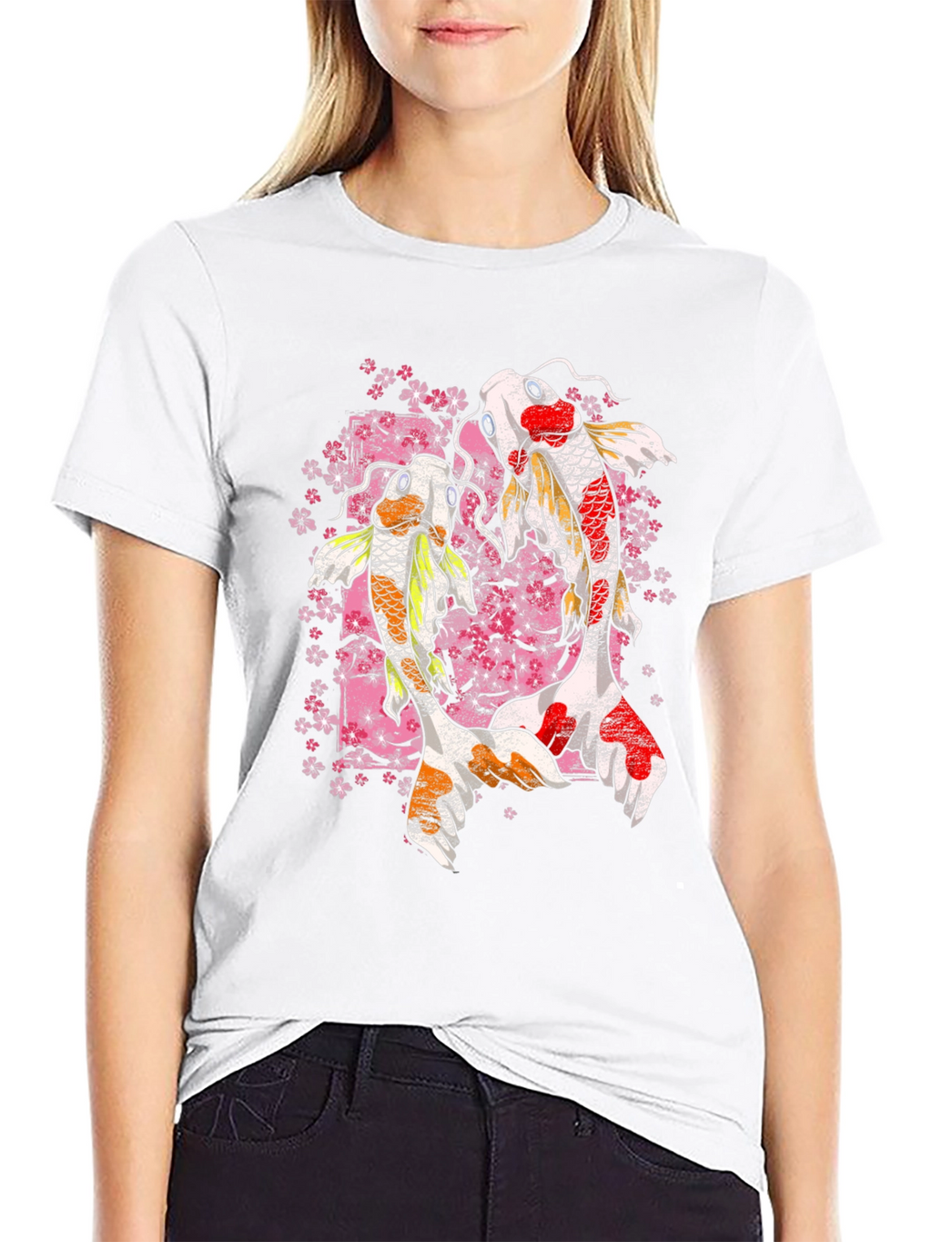 Koi Fish Graphic Tee - Black T-Shirt