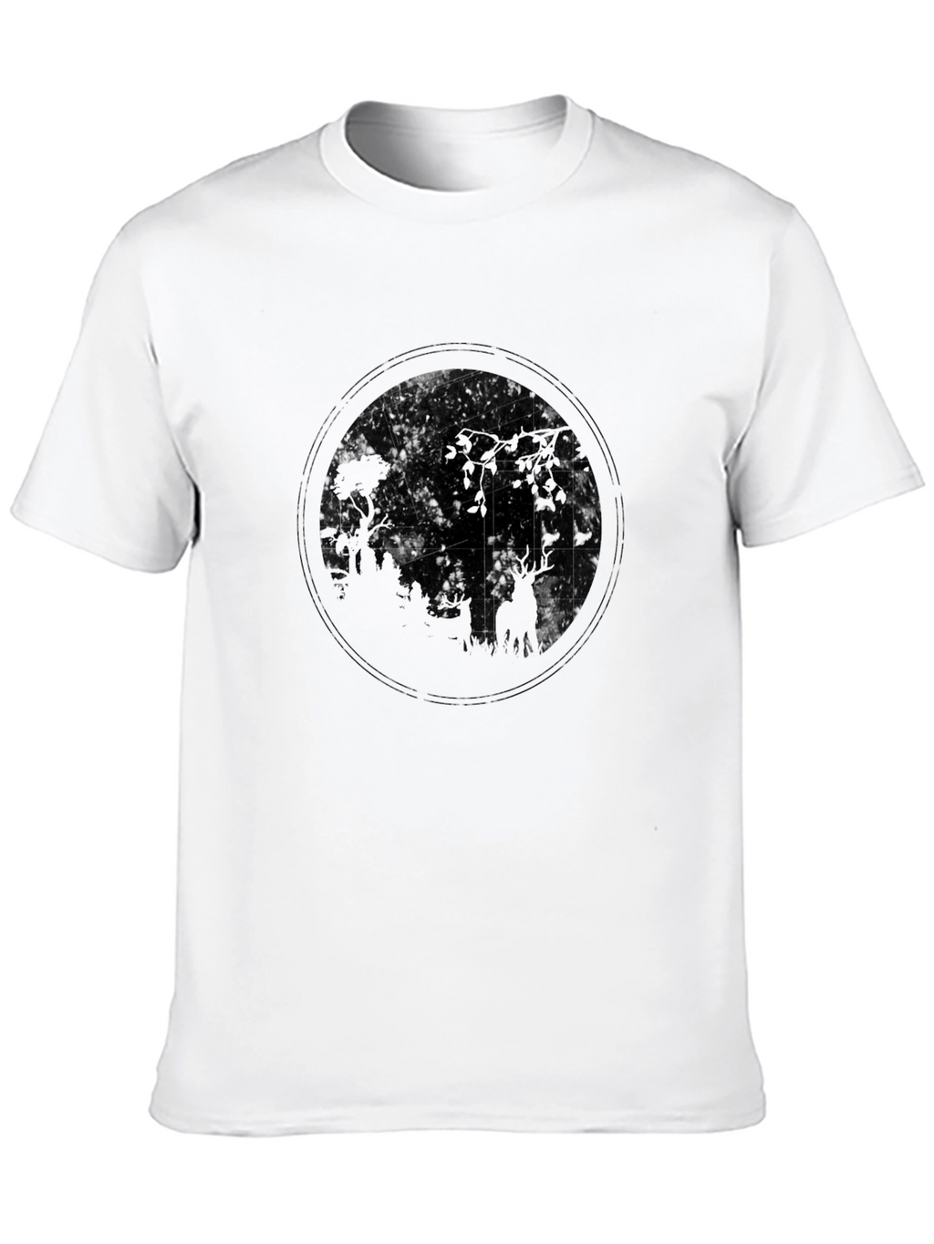 Nature Circle Graphic Tee - Black Cotton Blend