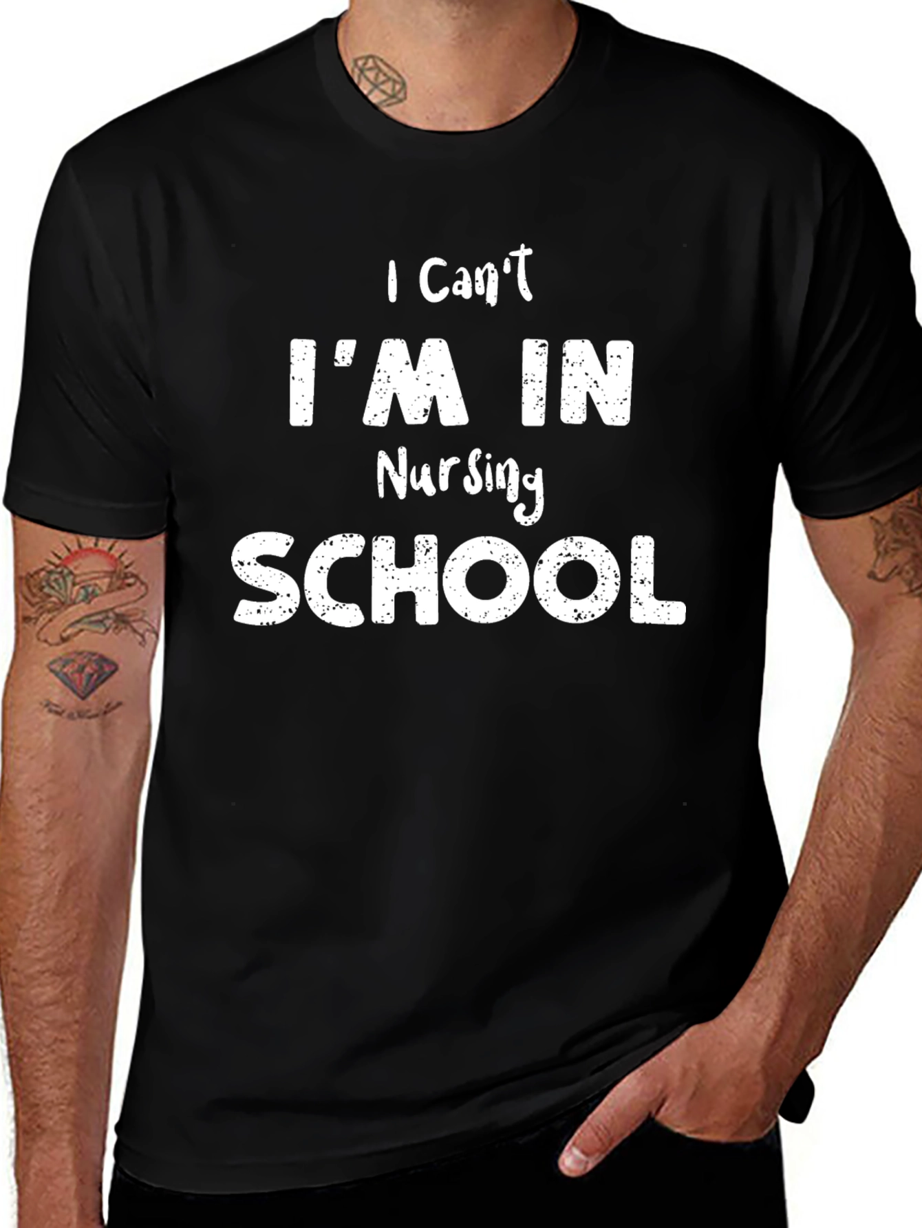 Nursing School T-Shirt - I Cant Im In Nursing School