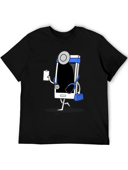 Doctor Phone Black T-Shirt