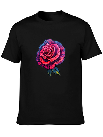 Rose Graphic T-Shirt - Black