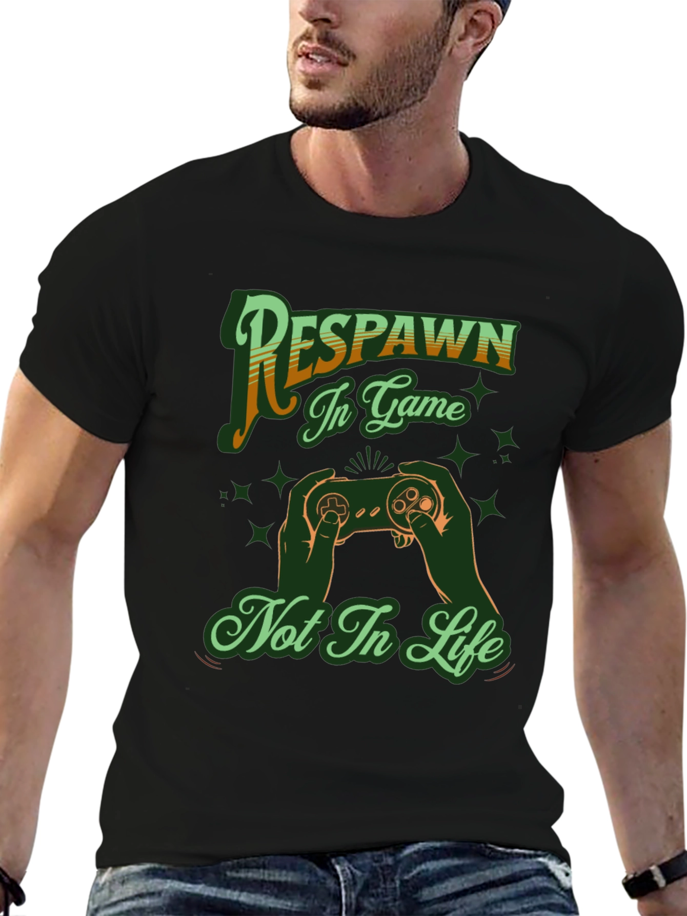 Respawn In Game Black T-Shirt
