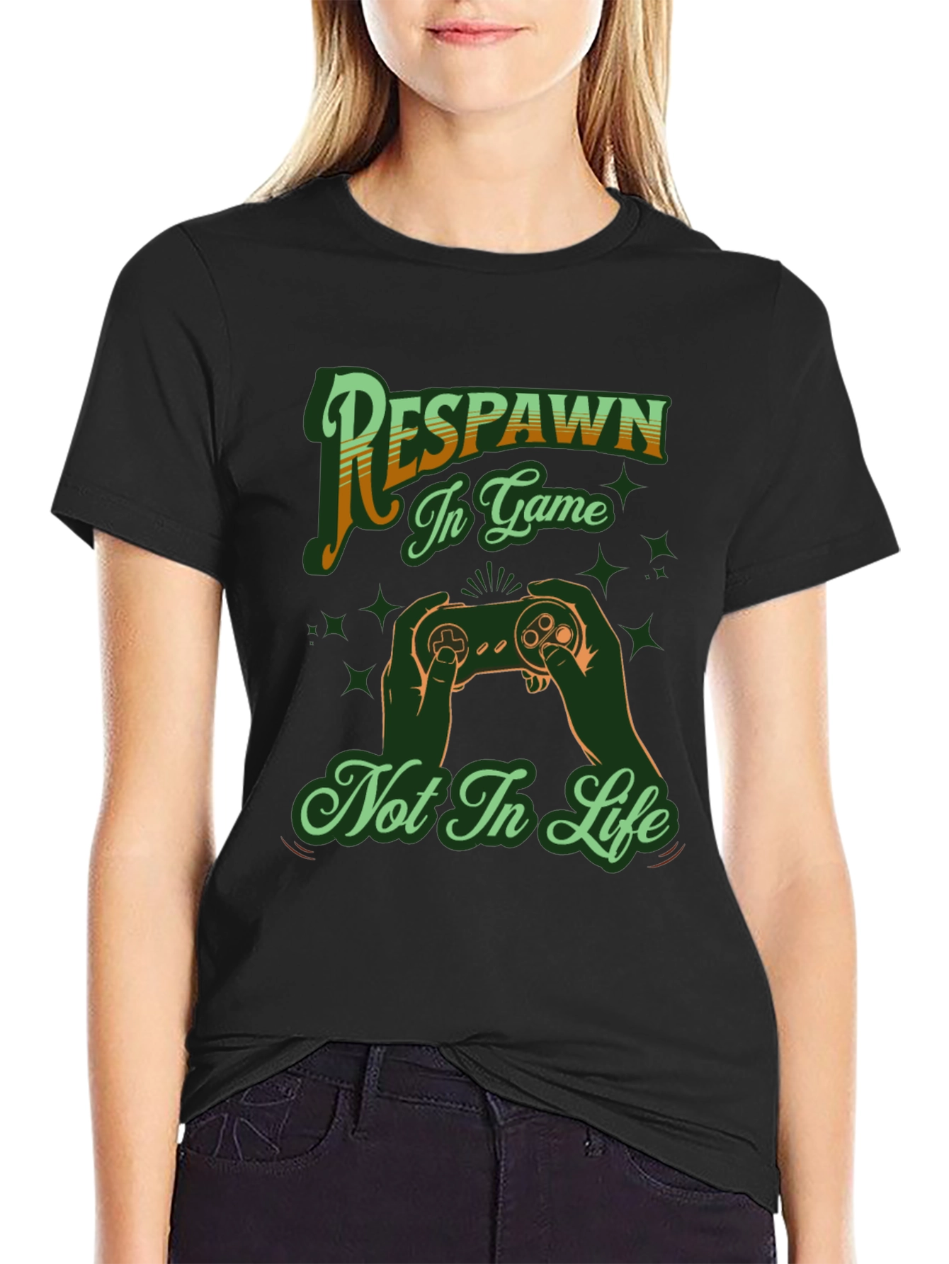 Respawn In Game Black T-Shirt