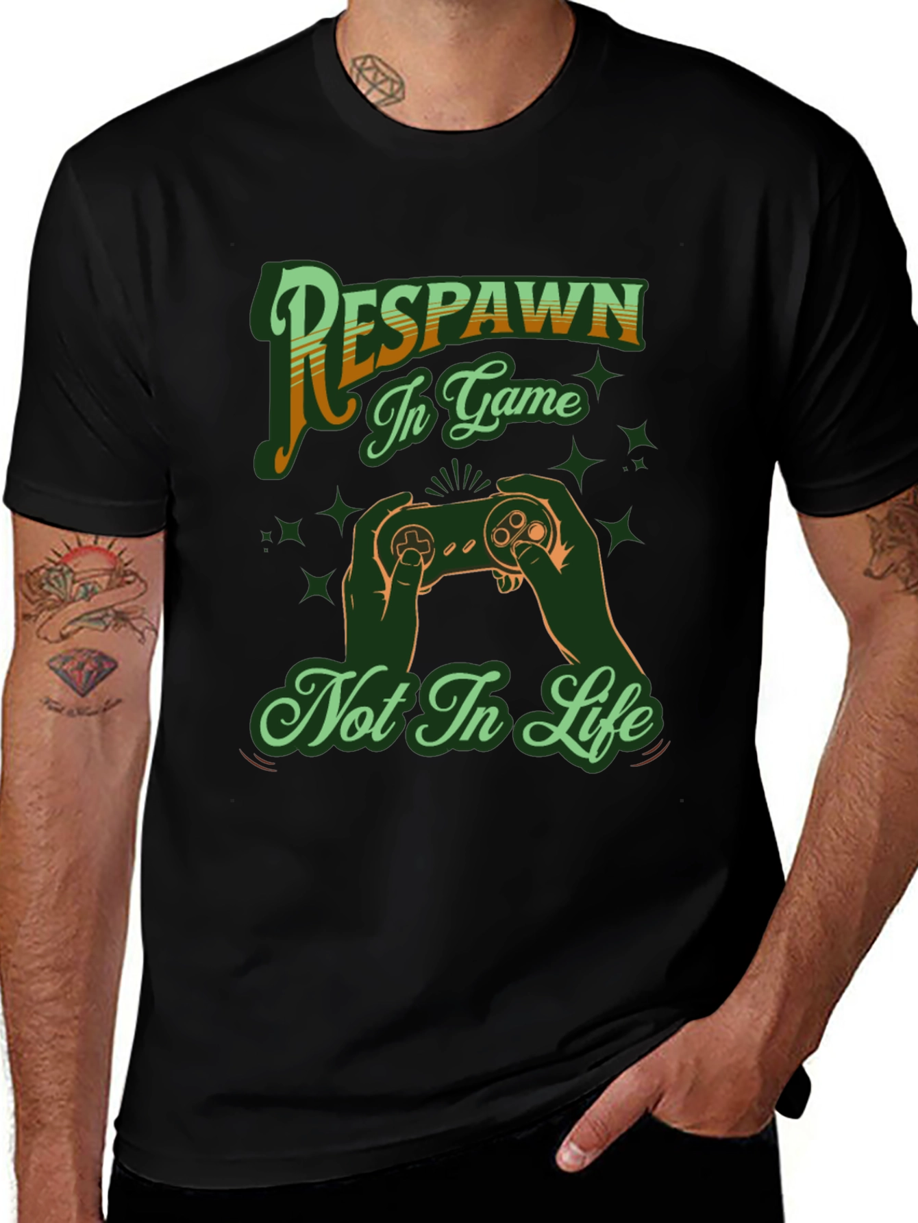 Respawn In Game Black T-Shirt