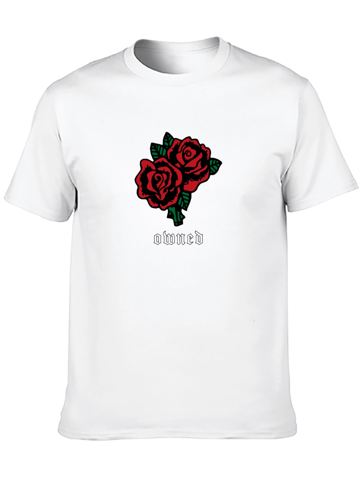 Rose Owned Graphic Tee - Casual Black T-Shirt