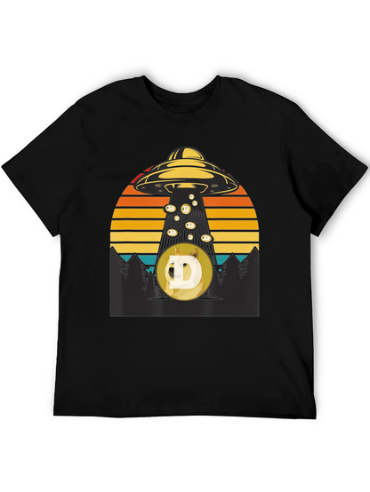UFO Abducting Doge Crypto T-Shirt