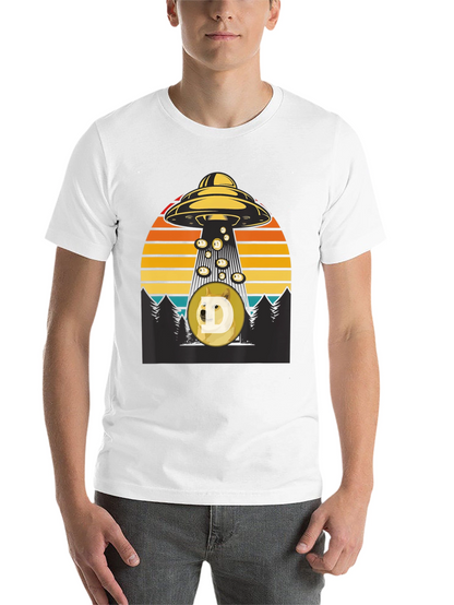 UFO Abducting Doge Crypto T-Shirt