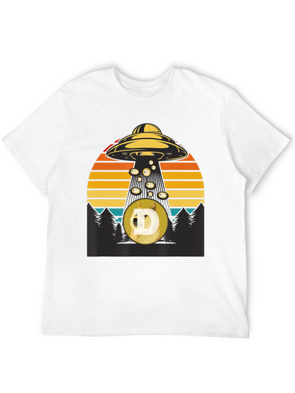 UFO Abducting Doge Crypto T-Shirt