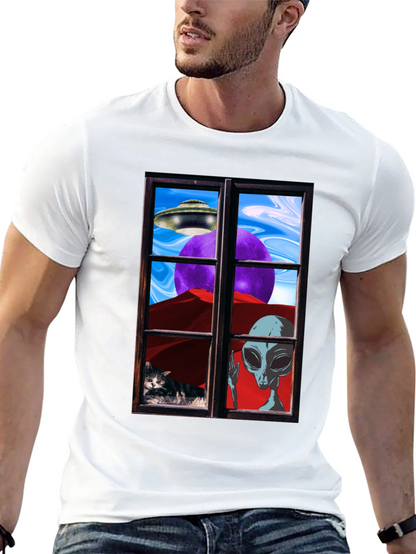 Alien Window View Graphic Tee