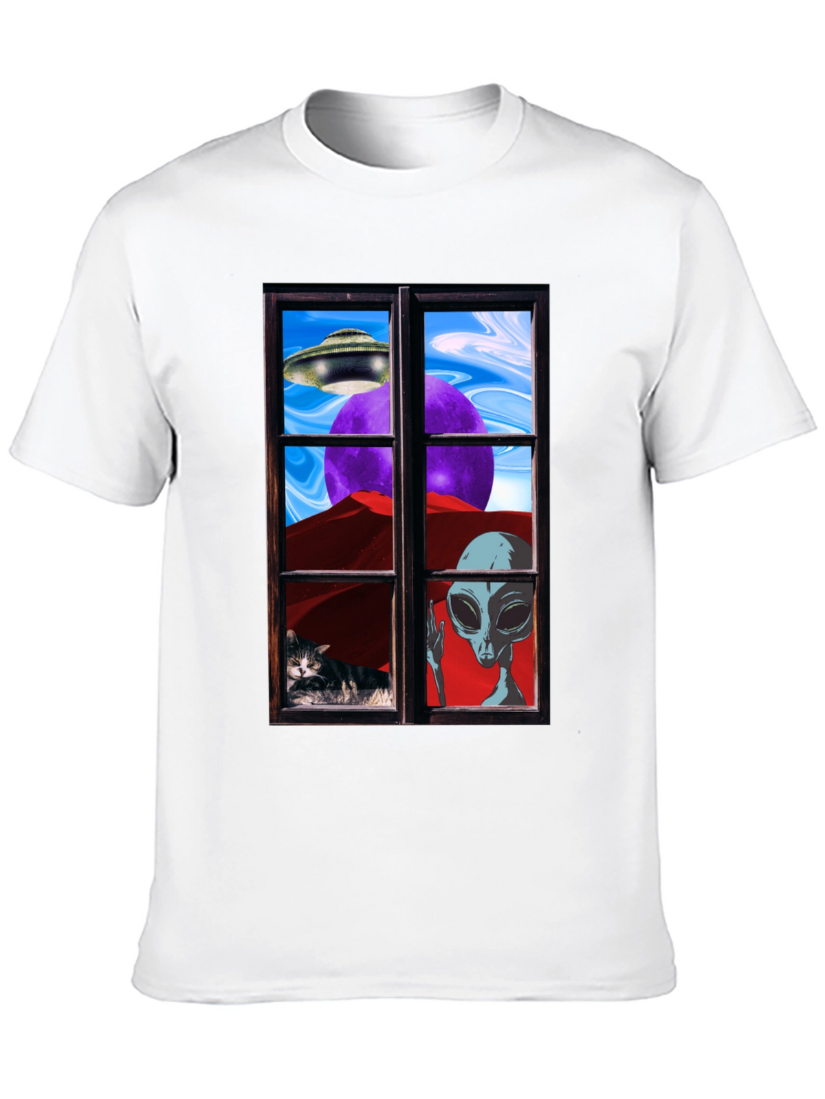 Alien Window View Graphic Tee