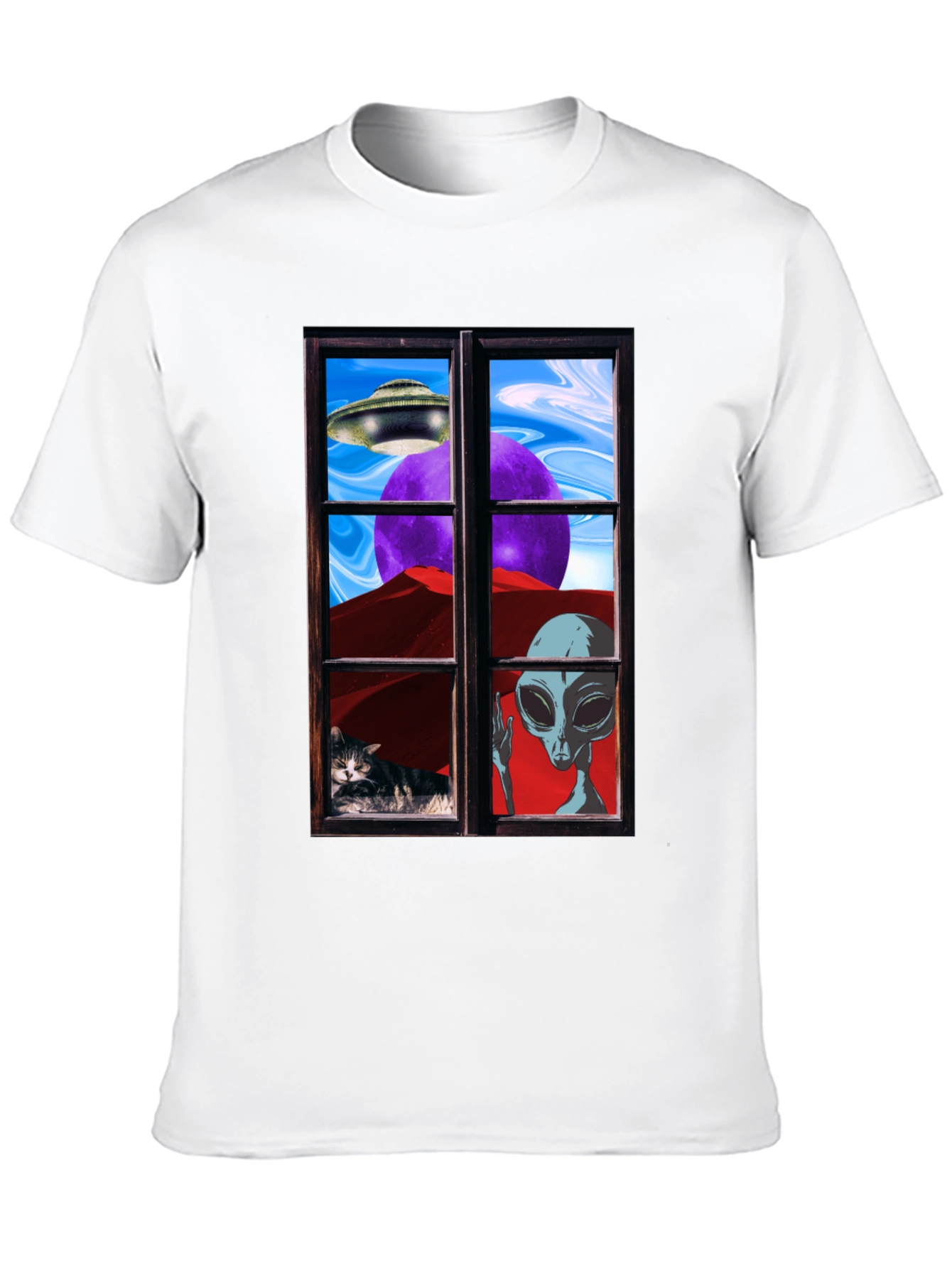 Alien Window View Graphic Tee