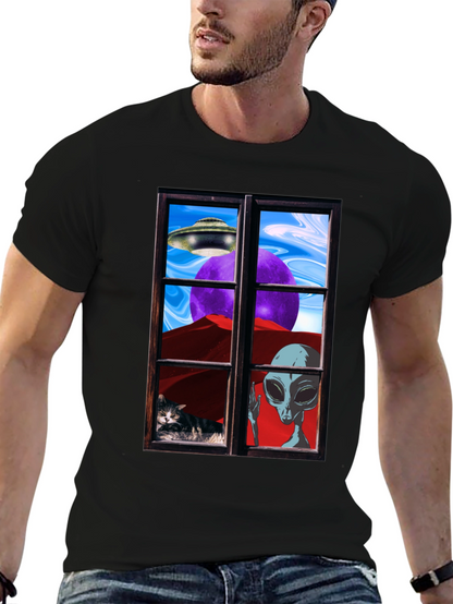 Alien Window View Graphic Tee