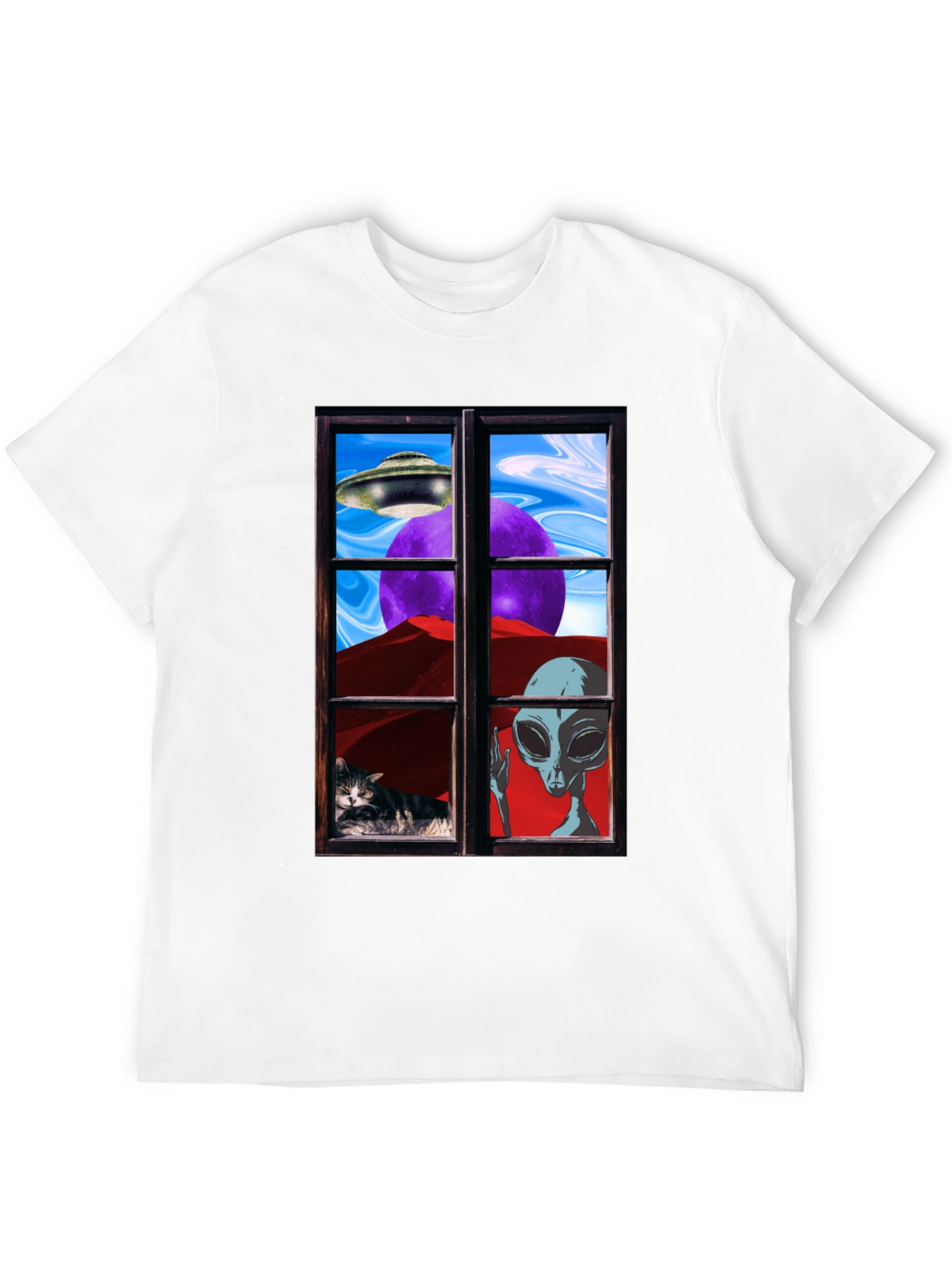 Alien Window View Graphic Tee