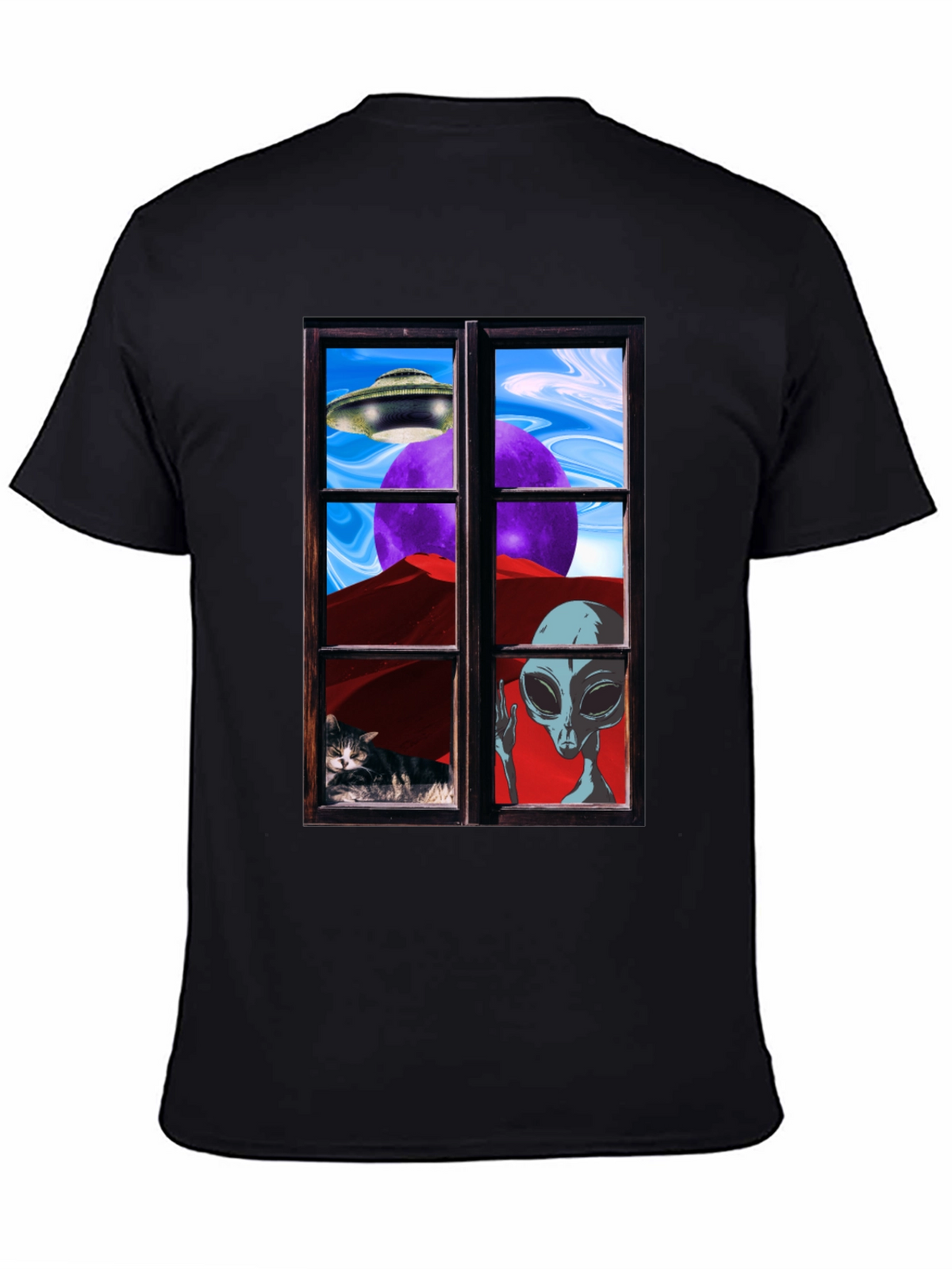 Alien Window View Graphic Tee
