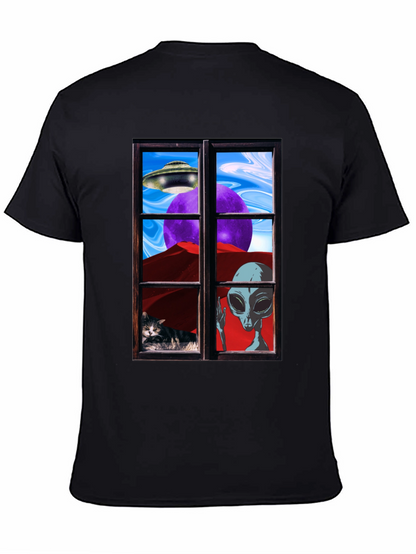 Alien Window View Graphic Tee