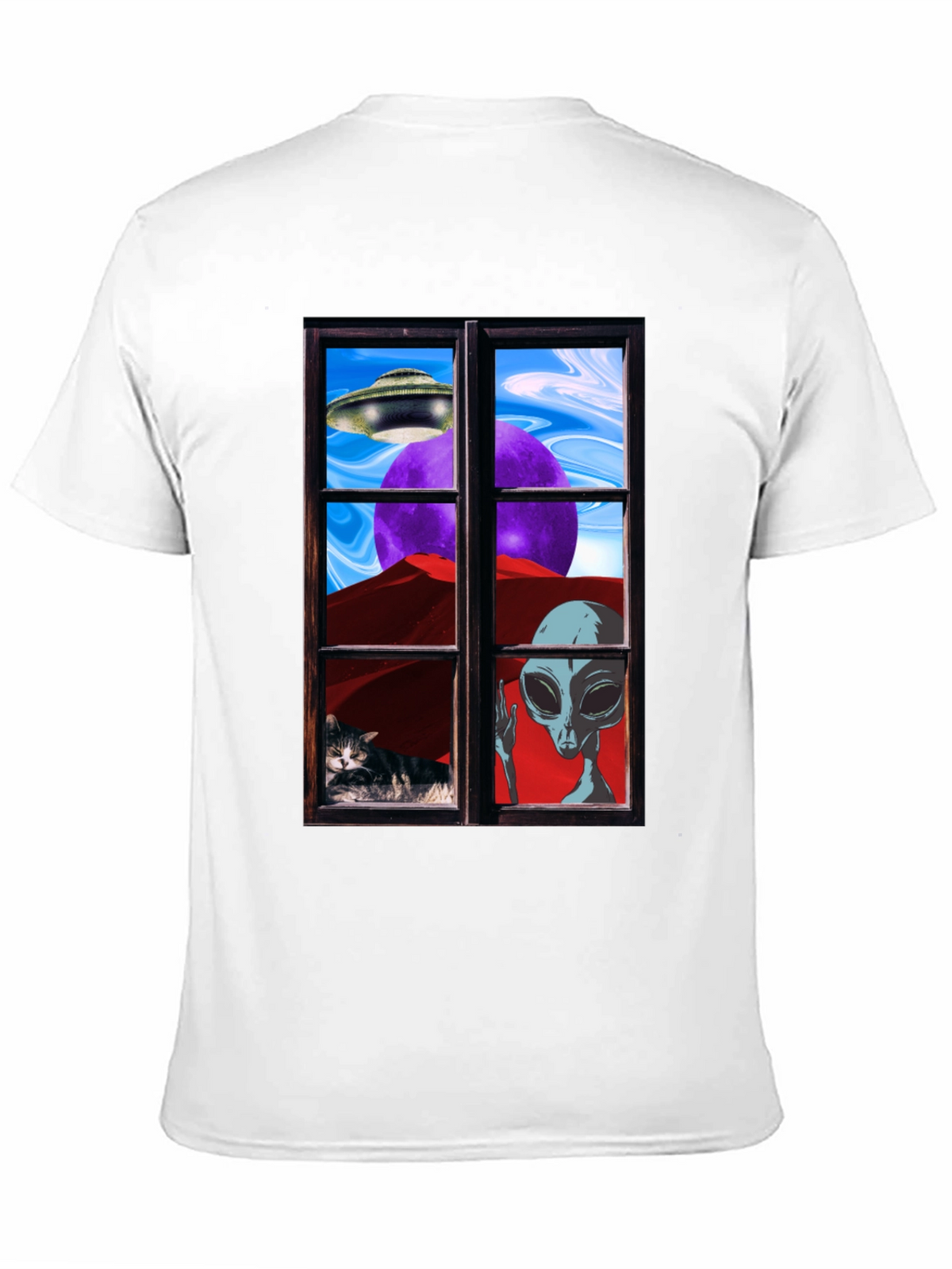 Alien Window View Graphic Tee