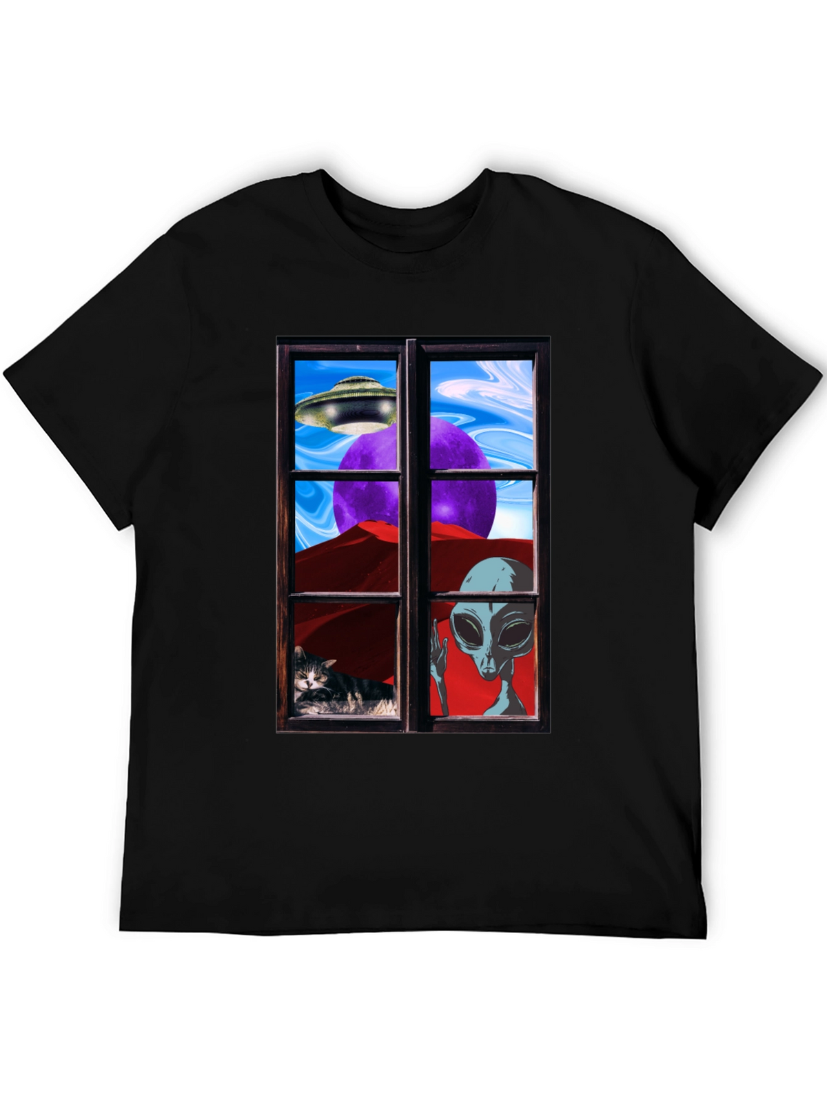 Alien Window View Graphic Tee