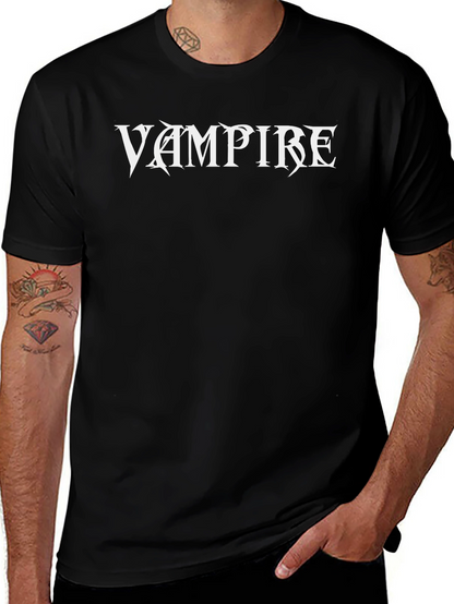 Vampire Graphic Tee - Black Cotton T-Shirt
