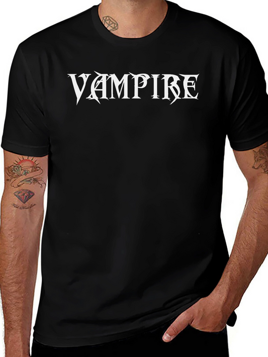 Vampire Graphic Tee - Black Cotton T-Shirt