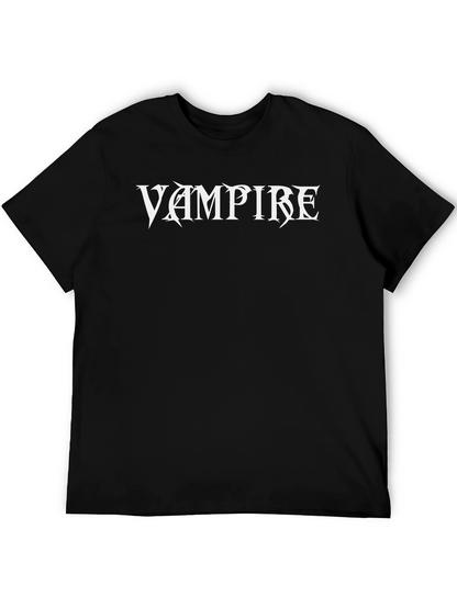 Vampire Graphic Tee - Black Cotton T-Shirt