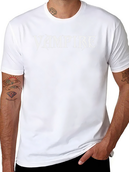 Vampire Graphic Tee - Black Cotton T-Shirt
