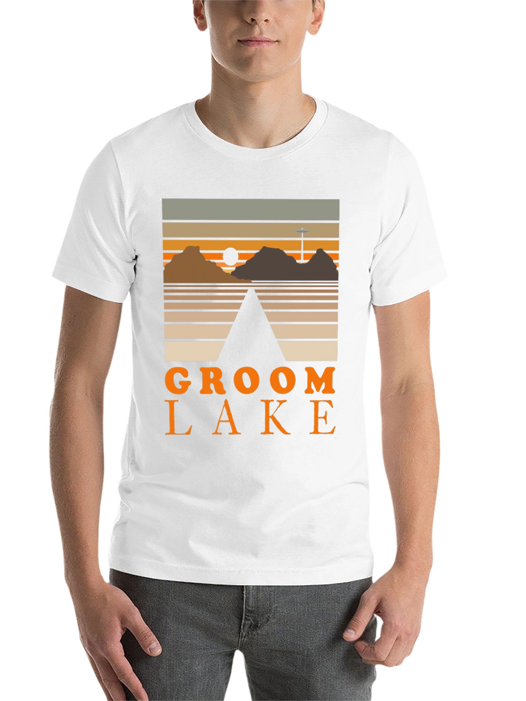 Groom Lake Graphic Tee - Retro Alien Conspiracy Shirt