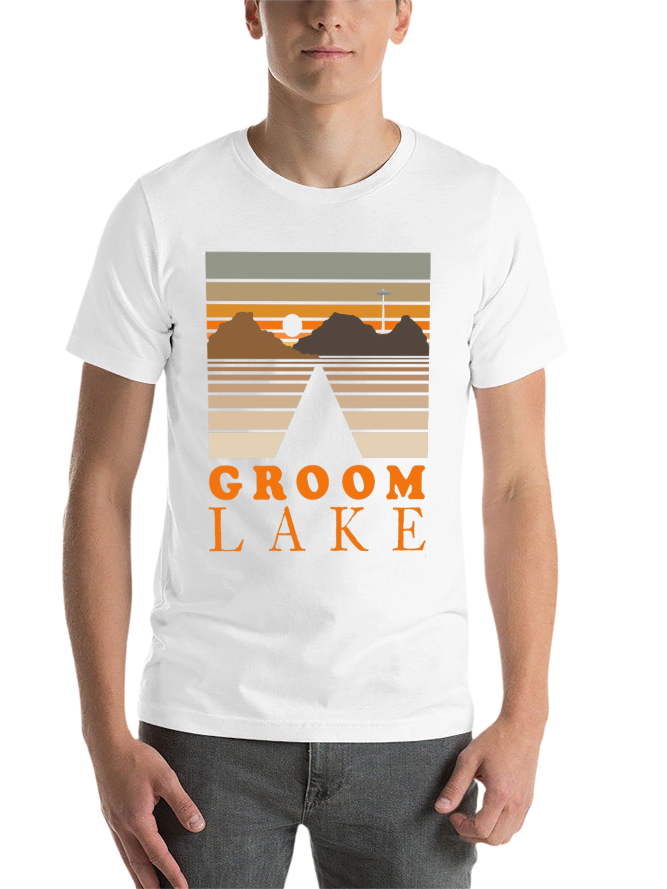 Groom Lake Graphic Tee - Retro Alien Conspiracy Shirt