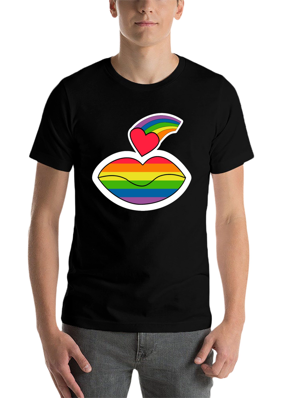 Pride Lips Graphic T-Shirt - LGBTQ+ Love