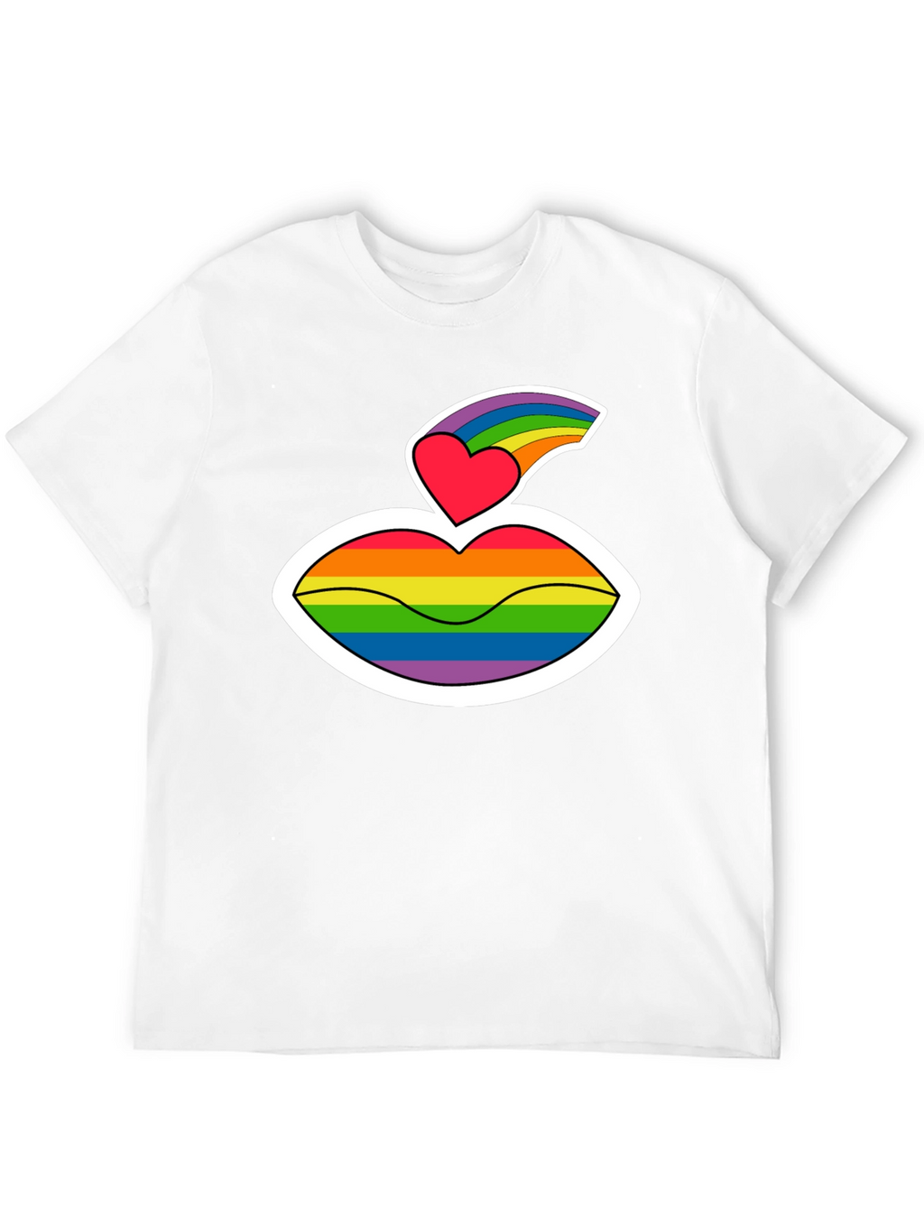 Pride Lips Graphic T-Shirt - LGBTQ+ Love