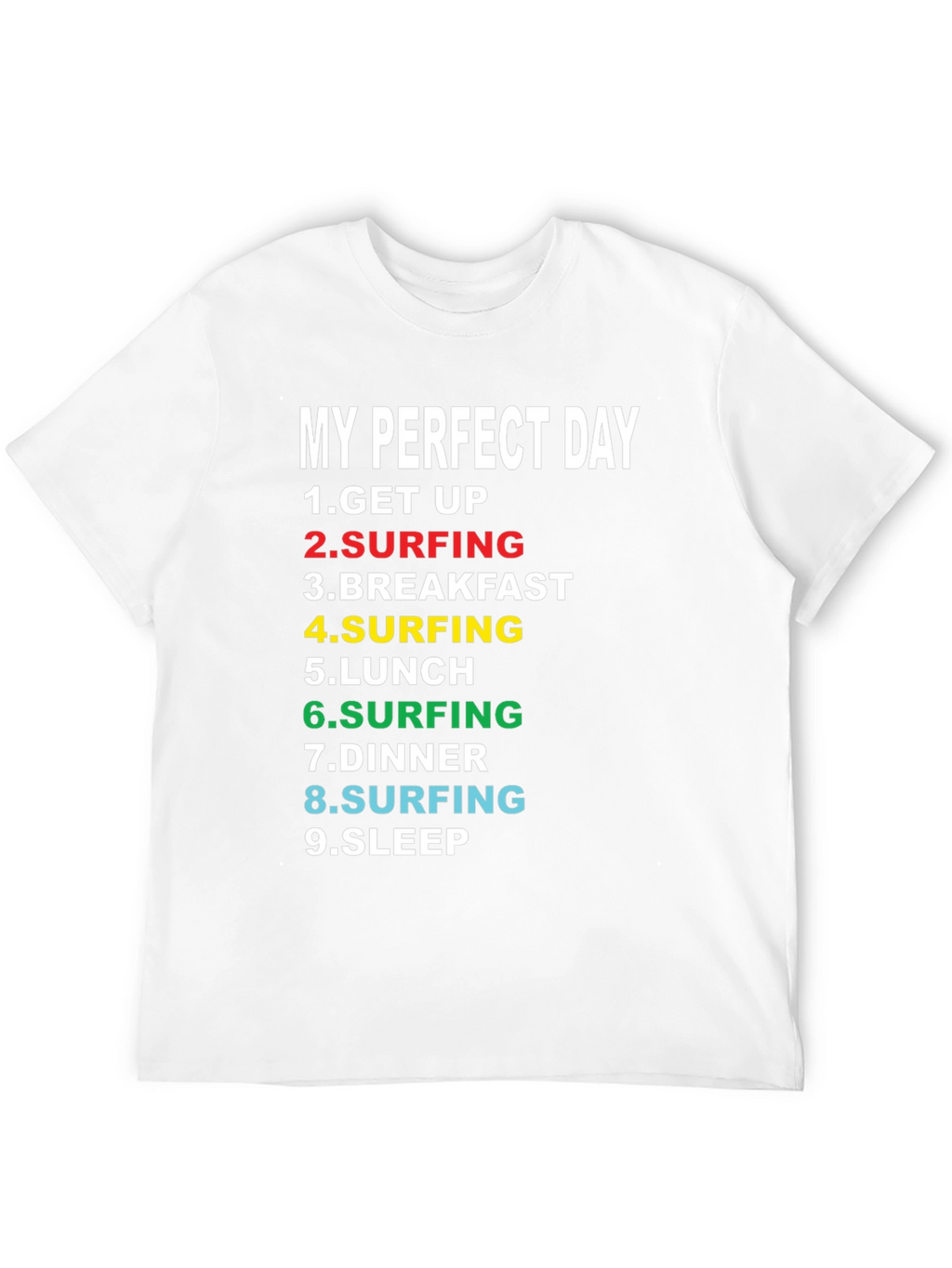 My Perfect Day Surfing T-Shirt - Black Cotton Tee