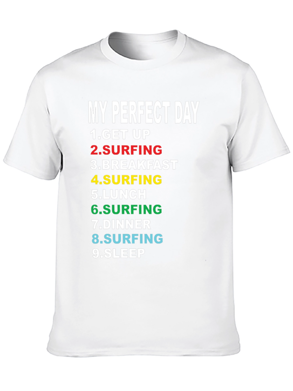 My Perfect Day Surfing T-Shirt - Black Cotton Tee