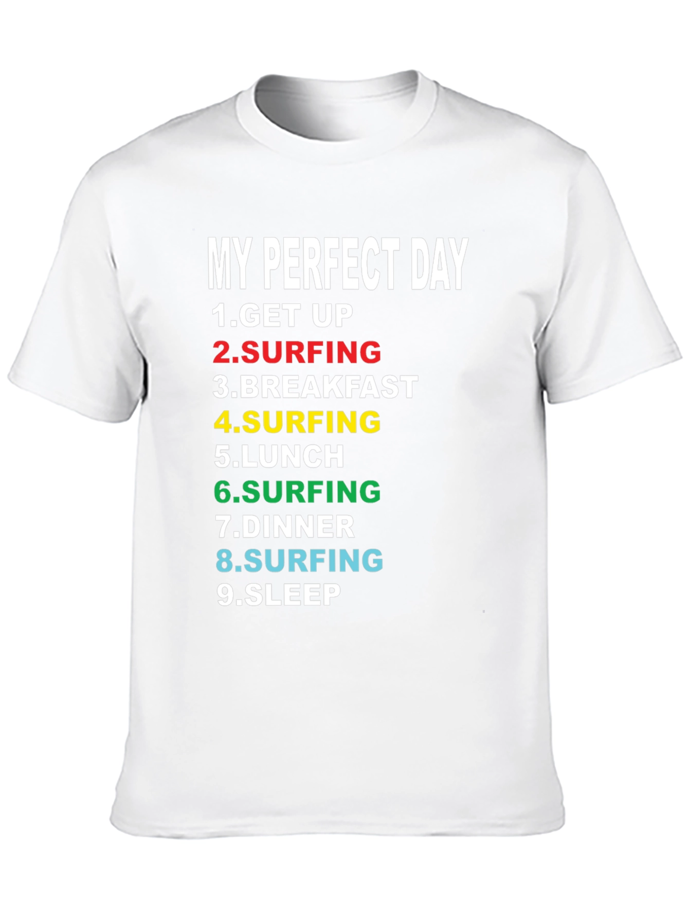 My Perfect Day Surfing T-Shirt - Black Cotton Tee