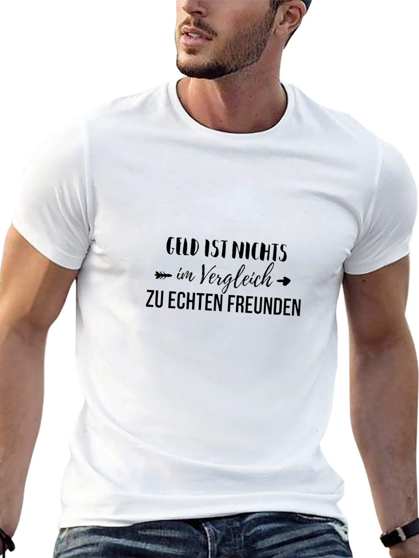 Black T-Shirt with German Friendship Quote