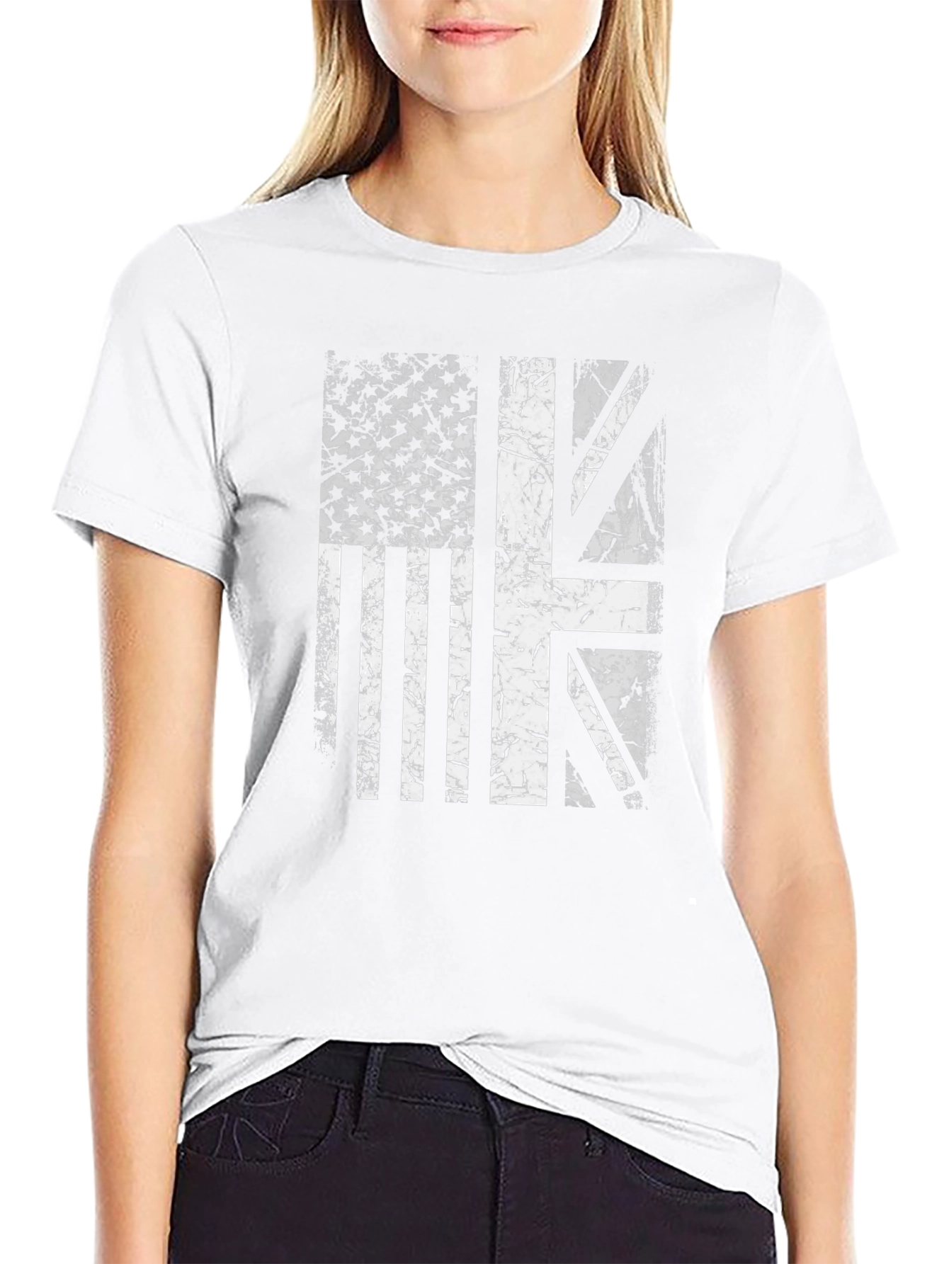 Union Jack US Flag Graphic Tee