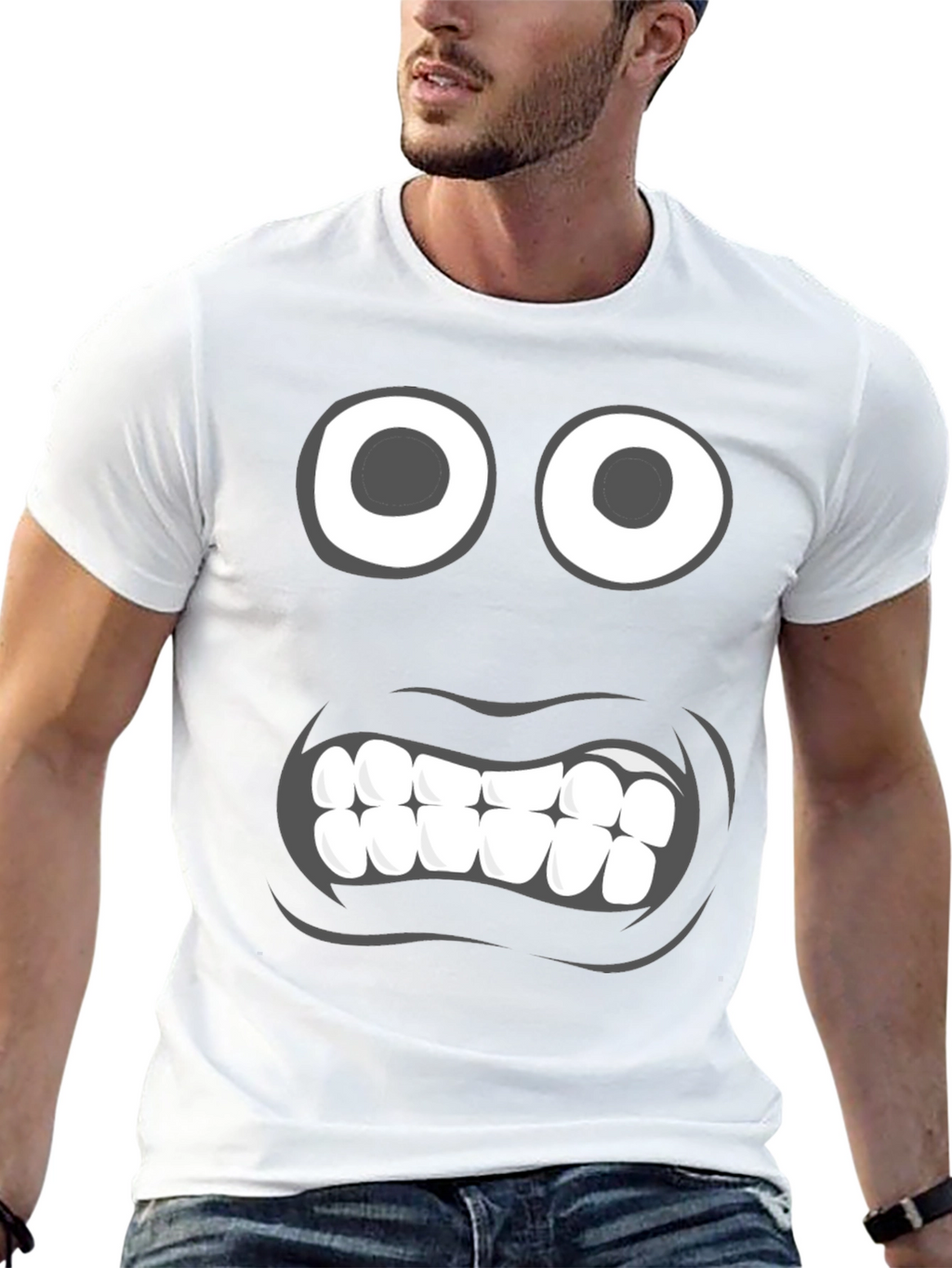 Funny Face Graphic Tee - Black