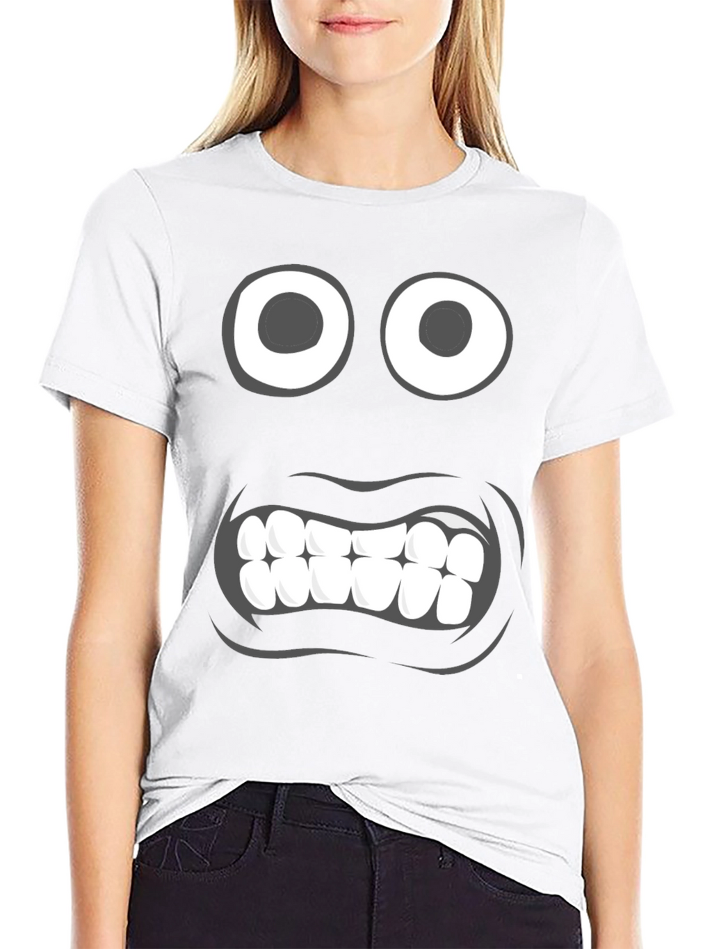 Funny Face Graphic Tee - Black