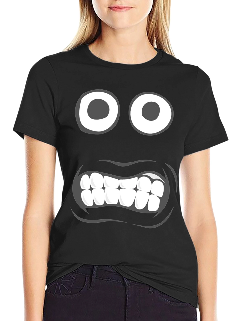 Funny Face Graphic Tee - Black